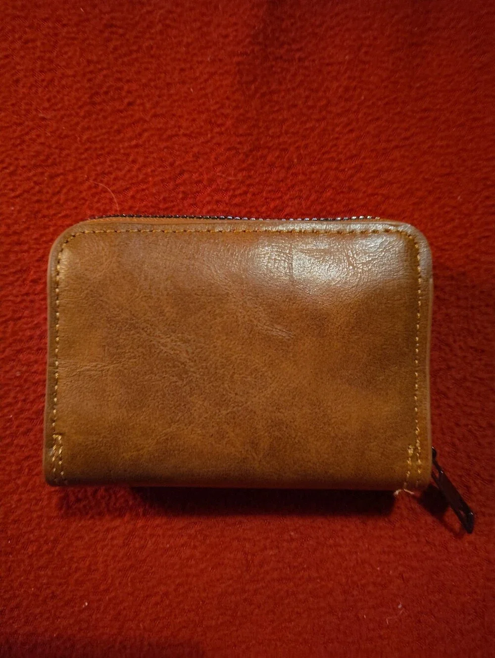 Men's Brown Leather Wallet with Snap Closure